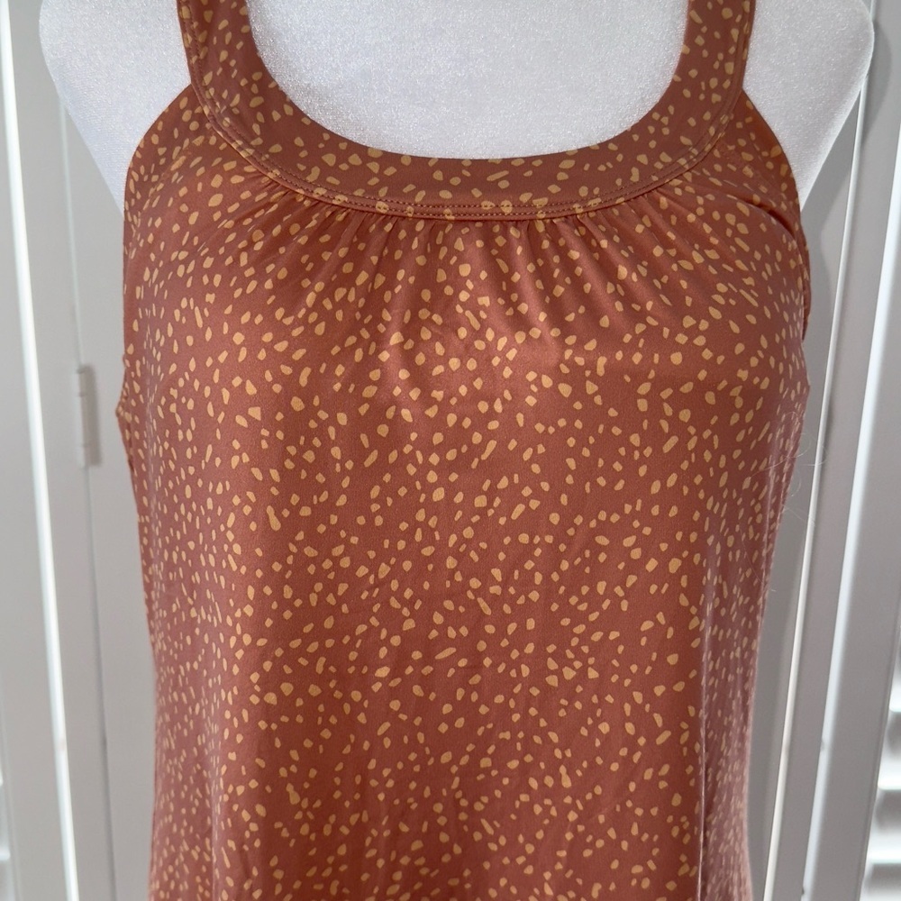 Prana Orange Dotted Cantine Athletic Mini Dress Size L - Picture 2 of 13